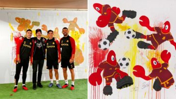 Philip Colbert se asocia con jugadores de la AS Roma para crear obras de arte benéficas