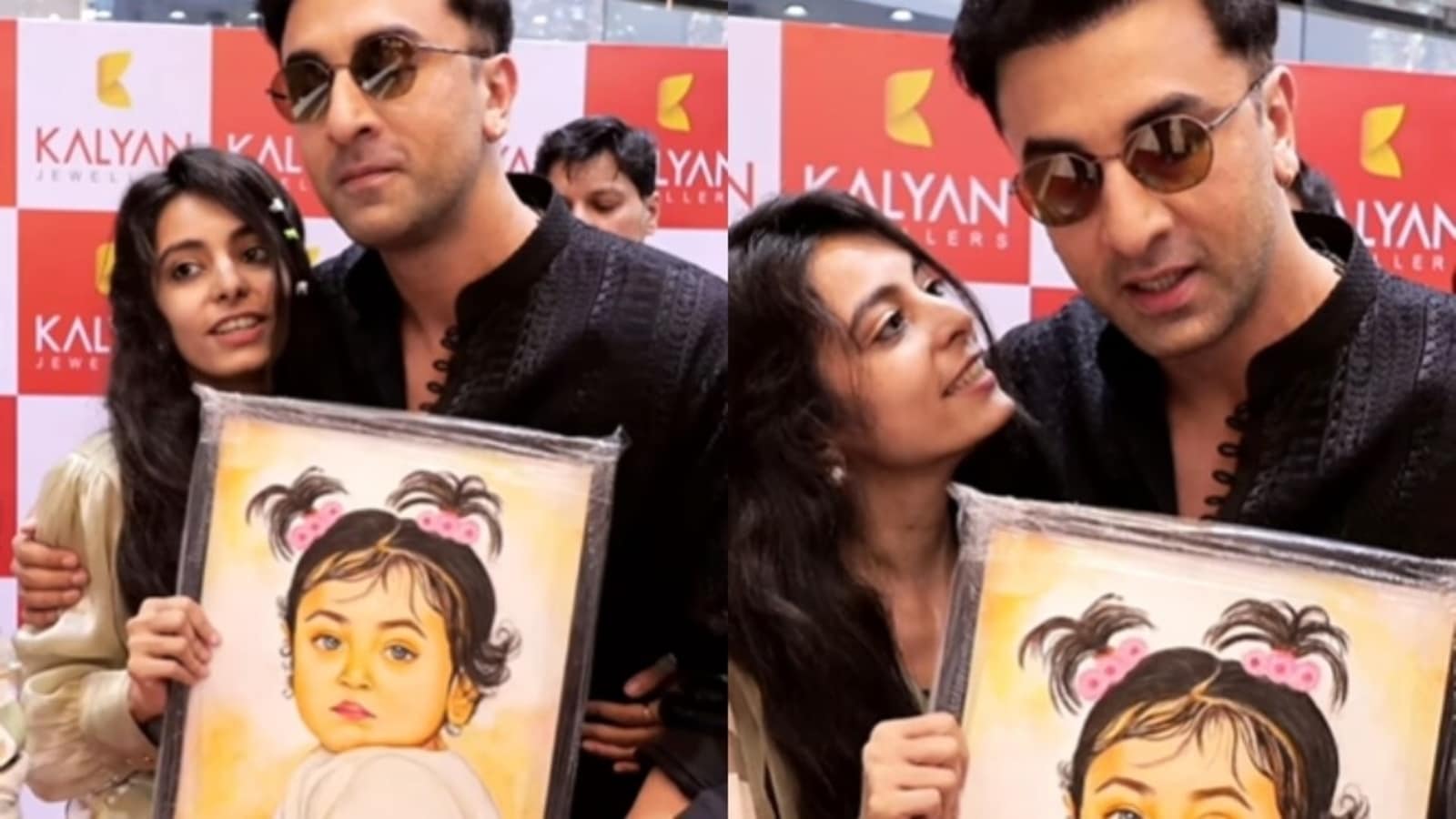  Ranbir Kapoor tiene una dulce reacción cuando le regalaron un retrato de Raha hecho por un fan.  Mirar
