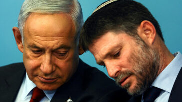 Prime Minister Benjamin Netanyahu and Finance Minister Bezalel Smotrich credit: Ronen Zvulun Reuters