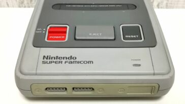 Front view of the Super Famicom prototype.