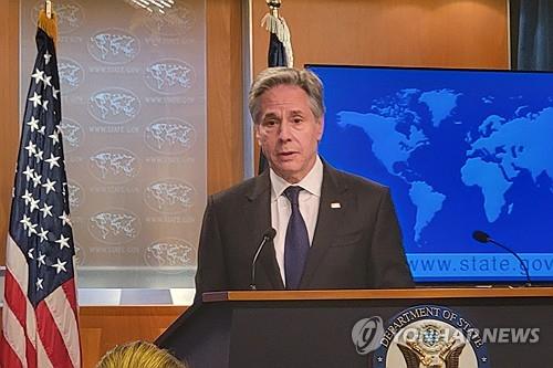 (LEAD) Blinken vows to do 'everything' to cut off N.K. support for Russia ahead of Kim-Putin summit