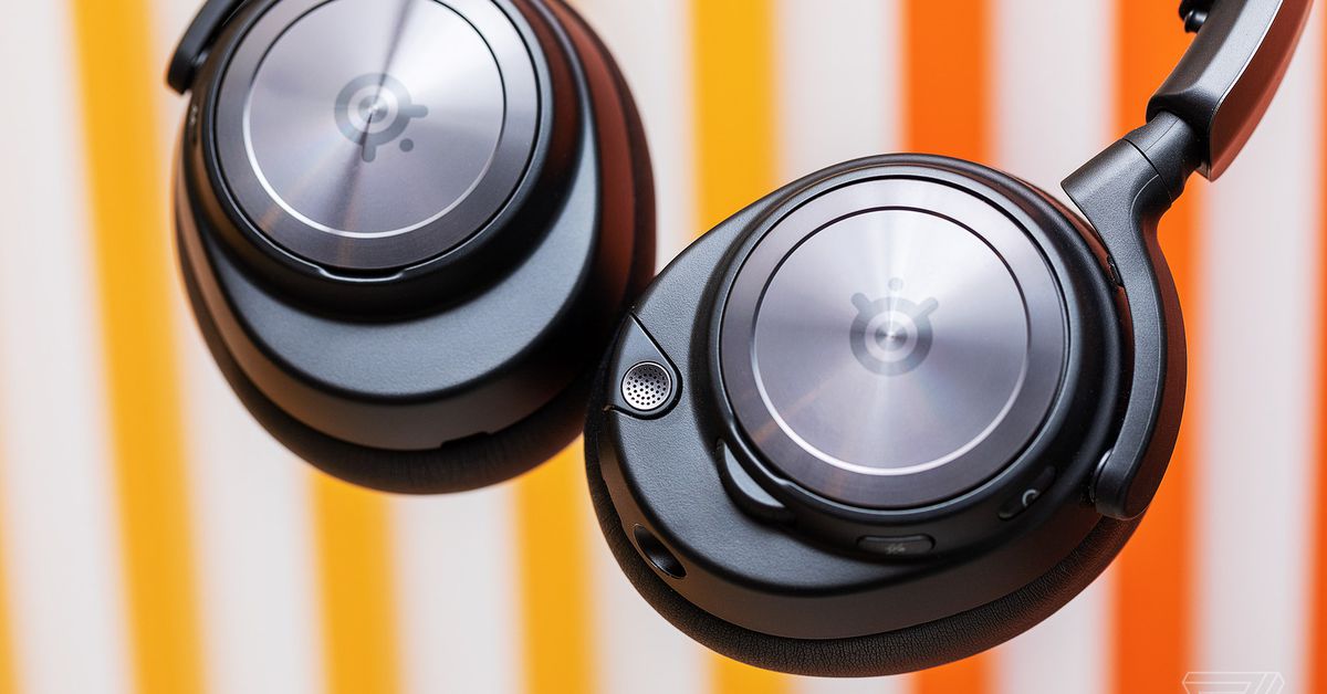 SteelSeries headset pictured against colorful background