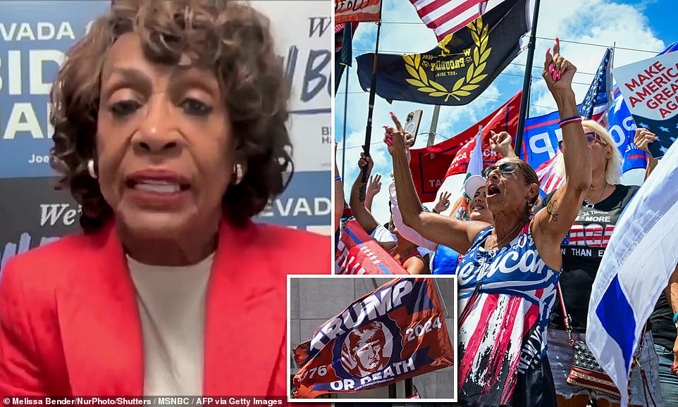 La demócrata de California Maxine Waters llamó la atención el domingo con afirmaciones sobre los partidarios del expresidente Donald Trump después de que un jurado de Nueva York lo declarara culpable en su juicio por 