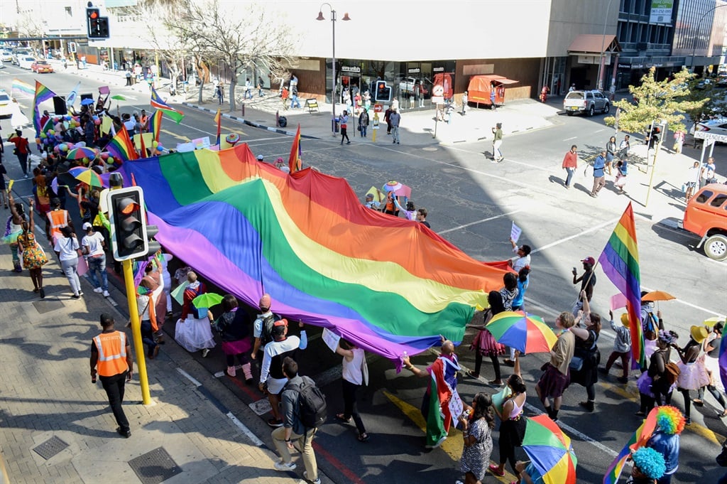 A Pride parade in Windhoek in July 2017. (Hildegard Titus / AFP)