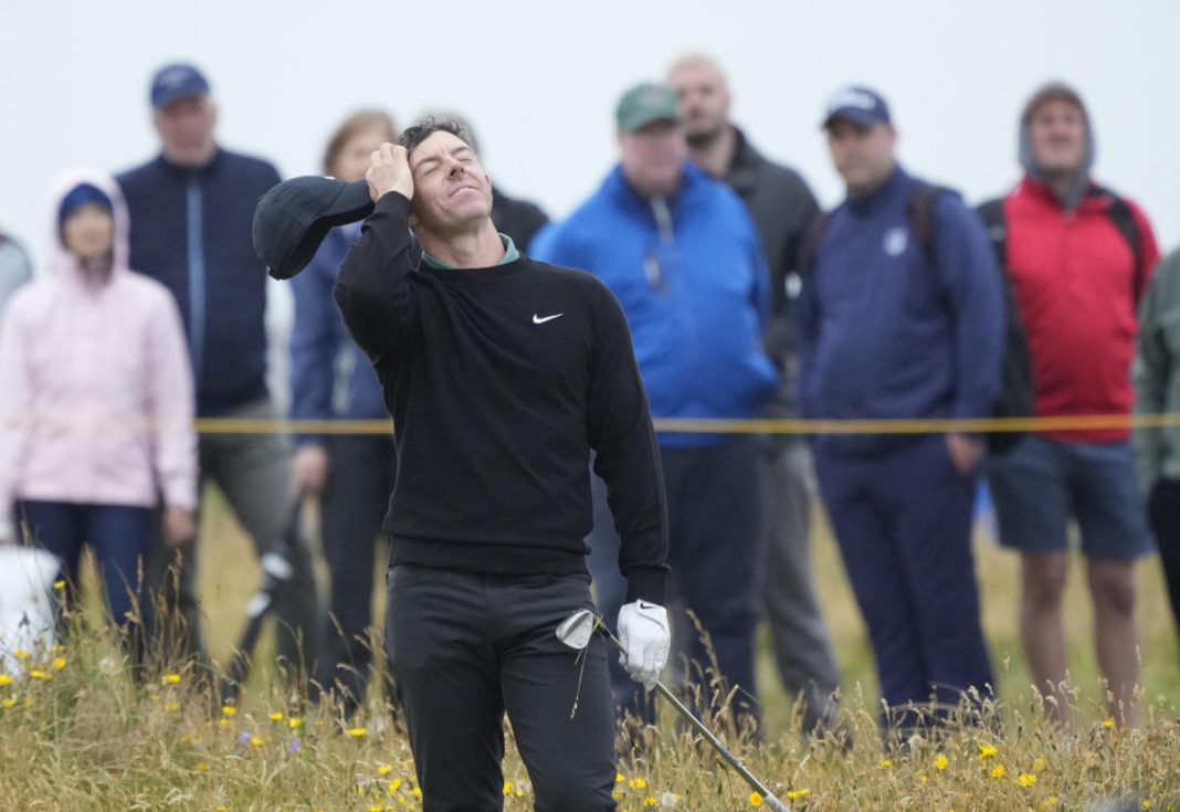 Bryson DeChambeau y Rory McIlroy arrasados ​​por el viento en el Abierto Británico de 2024
