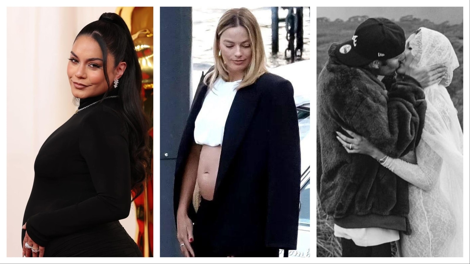 Desde Margot Robbie hasta Hailey Bieber, celebridades que compartieron noticias de embarazo con fotos de su barriguita
