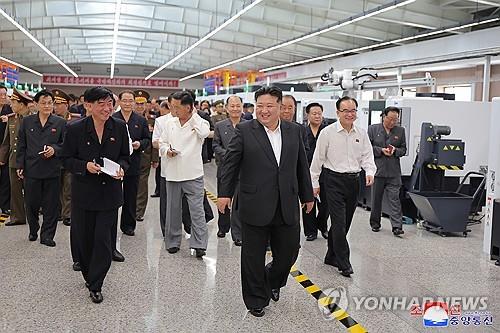 N.K. leader inspects munitions factory after key party meeting