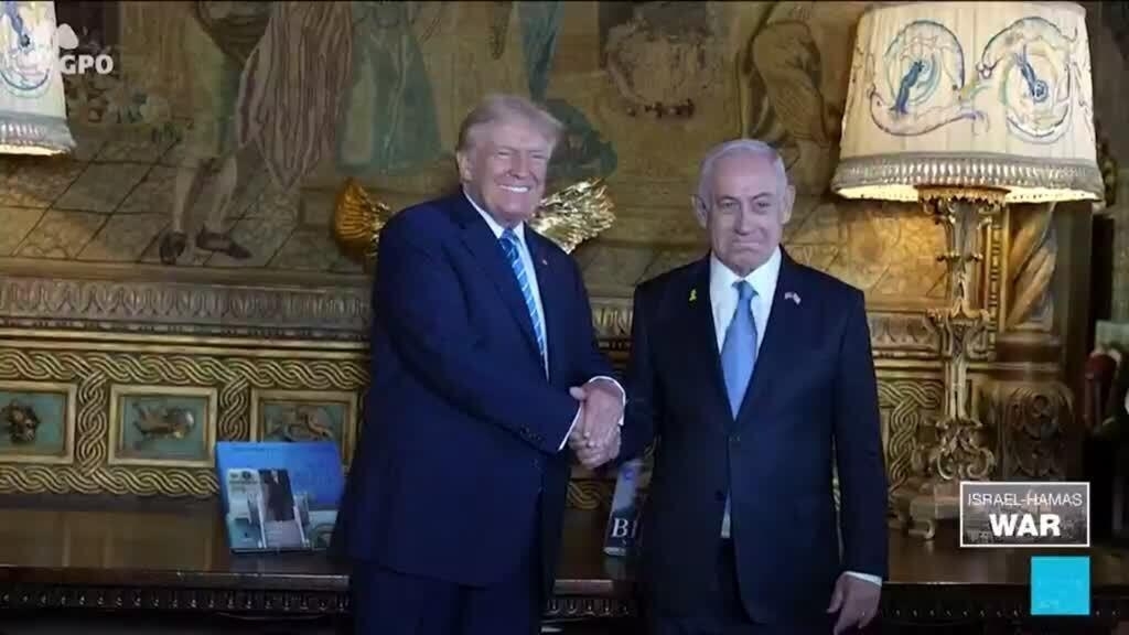 El primer ministro israelí, Netanyahu, se reúne con el candidato presidencial Trump en Mar-a-Lago
