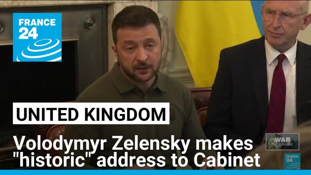 El ucraniano Volodymyr Zelensky pronuncia un discurso 