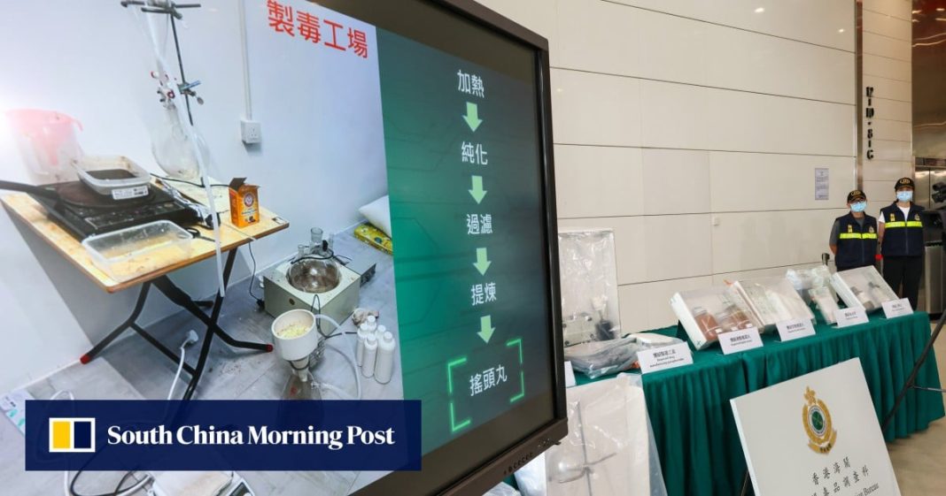 La aduana de Hong Kong descubre y cierra un laboratorio de éxtasis y arrestan a un joven de 19 años
