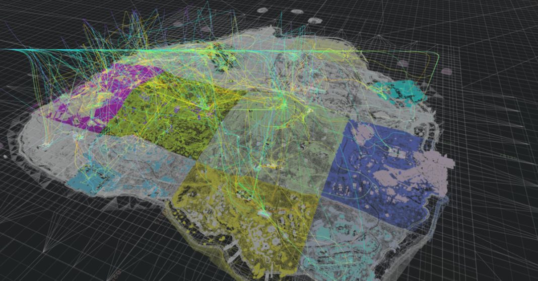 A screenshot of player data on Call of Duty: Warzone’s Caldera map.