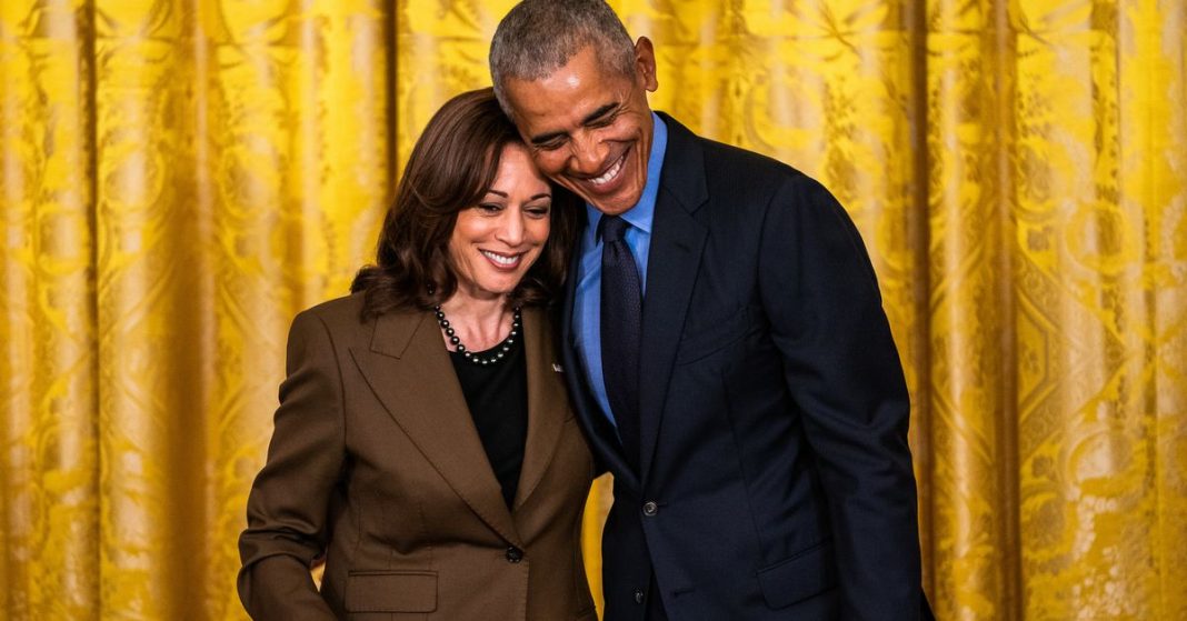 Los Obama respaldan a Kamala Harris, dándole un apoyo esperado pero crucial
