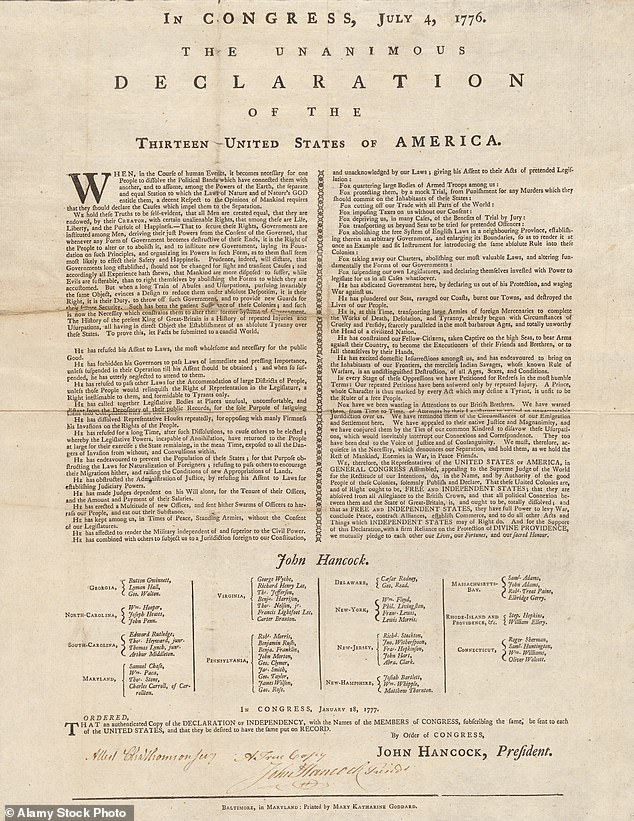 Los estadounidenses saben que 56 hombres firmaron la Declaración de Independencia, pero lo que muchos han aprendido recientemente es que el nombre de una mujer aparece en los documentos.