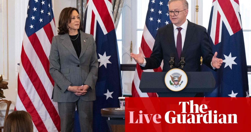 Noticias australianas en directo: Albanese dice que Kamala Harris es una 