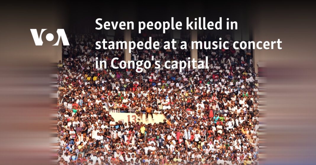 Siete personas mueren en una estampida durante un concierto de música en la capital del Congo
