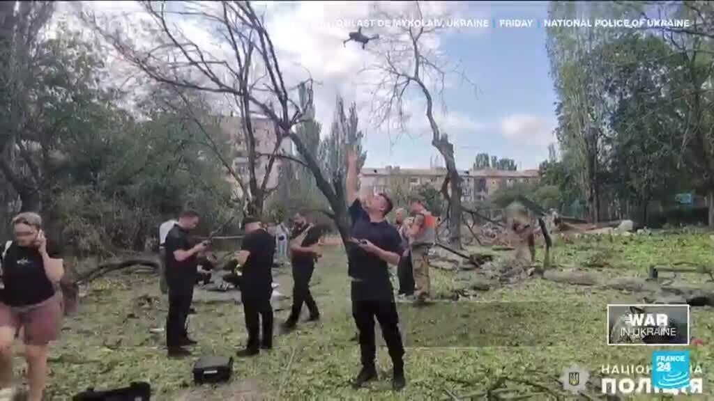 Un misil ruso impacta en un parque infantil en la ciudad ucraniana de Mykolaiv y mata a tres personas
