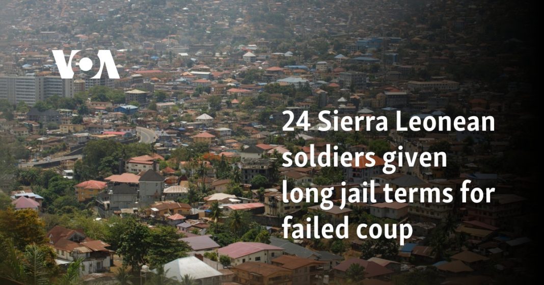 24 soldados de Sierra Leona condenados a largas penas de prisión por un golpe de Estado fallido
