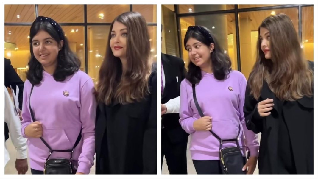 Aishwarya Rai abraza a Aaradhya Bachchan mientras regresan a Mumbai desde Nueva York. Mira
