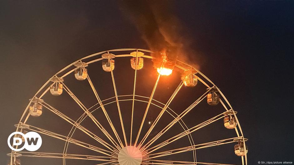 Alemania: Se incendia una noria en el festival de música de Leipzig
