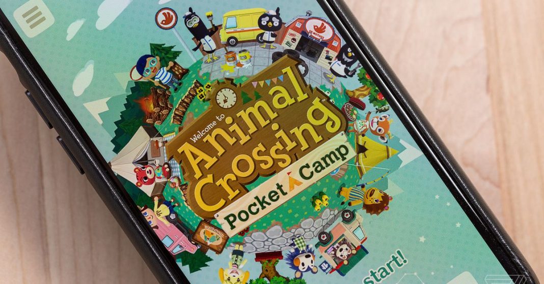 Nintendo’s Animal Crossing: Pocket camp running on a smartphone.