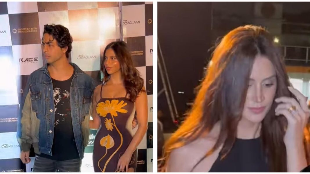 Aryan Khan se festeja con su hermana Suhana Khan, y también llega su supuesta novia Larissa Bonesi.
