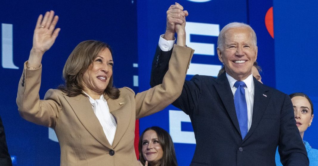 Biden recibe una gran ovación al dar su entusiasta apoyo a Harris
