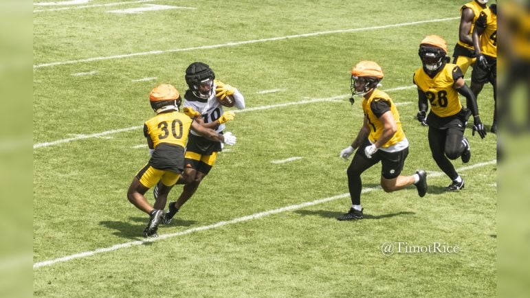 Calvin Austin III Beanie Bishop Jr. Steelers training camp