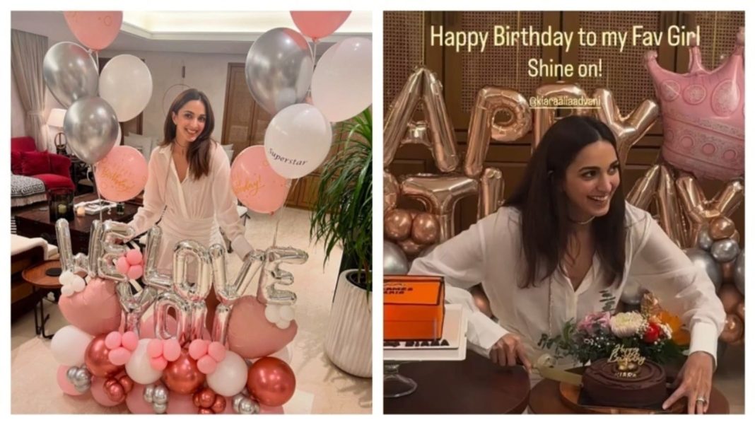 Celebración del cumpleaños de Kiara Advani con globos y múltiples pasteles; Sidharth Malhotra derrama amor sobre su 