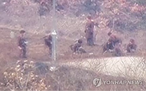 N. Korea continues to install mines, barriers inside DMZ despite downpours