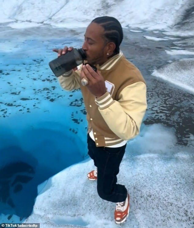 El rapero convertido en actor Chris 'Ludacris' Bridges generó preocupaciones de salud después de publicar un video de él mismo bebiendo agua de deshielo de un glaciar de Alaska.