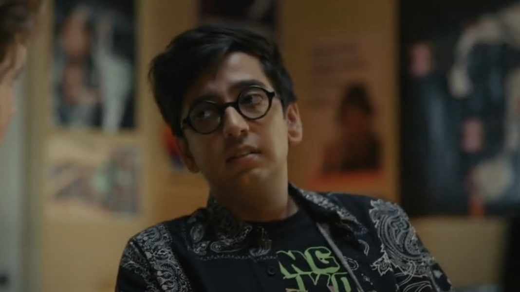 Jared Kalwani (Nik Dodani) speaks to a classmate in Dear Evan Hansen movie