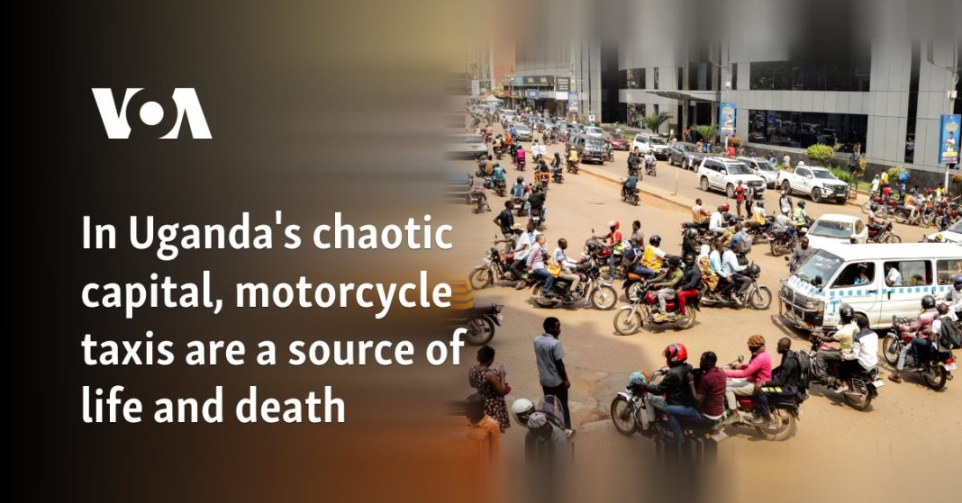 En la caótica capital de Uganda, los mototaxis son una fuente de vida o muerte
