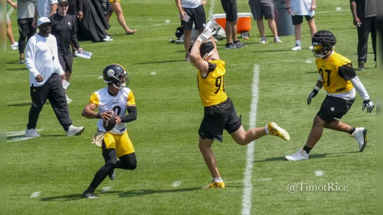 T.J. Watt Justin Fields 2024 Steelers Training Camp Arthur Smith