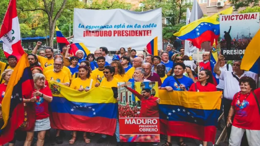 Grupos solidarios españoles celebran triunfo de Nicolás Maduro - teleSUR
