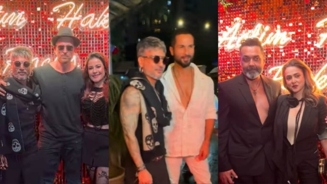 Hrithik Roshan, Shahid Kapoor, Bobby Deol y otras celebridades asisten a la fiesta de cumpleaños del peluquero de celebridades Aalim Hakim
