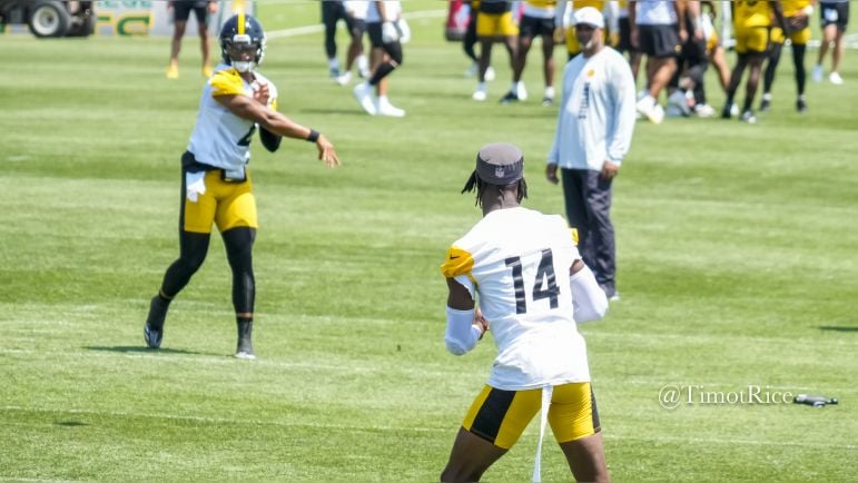 Justin Fields George PIckens Steelers 2024 Training Camp