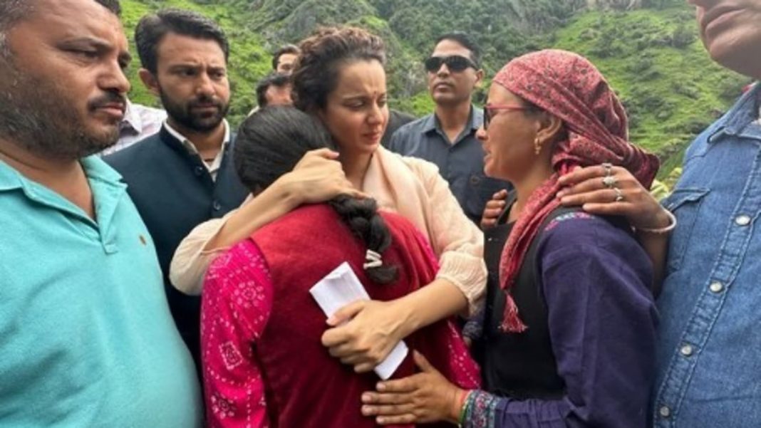 Kangana Ranaut visita las zonas afectadas por las inundaciones en Himachal Pradesh: 'La gente lo ha perdido todo, nuestra esperanza es el Primer Ministro Modi...'
