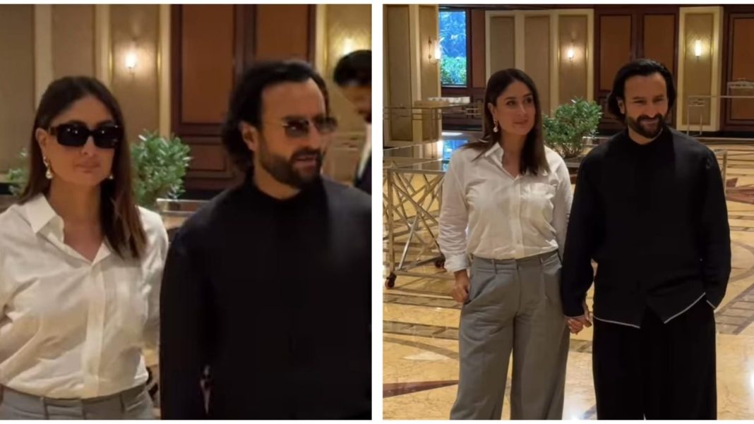 Kareena Kapoor y Saif Ali Khan derrochan realeza, se toman de la mano al llegar juntos al evento. Mira
