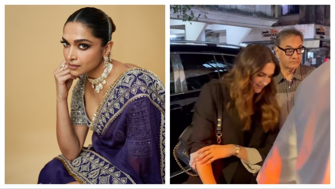 La futura mamá Deepika Padukone disfruta de una cena en Mumbai antes de la fecha prevista del parto.
