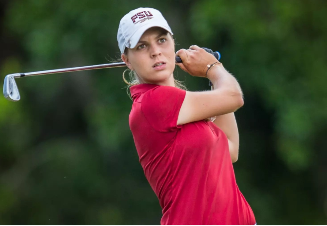 La golfista del estado de Florida, Morgane Metraux, empató en el tercer lugar en la primera ronda del torneo olímpico
