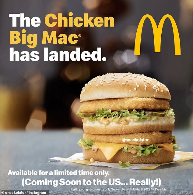 El Big Mac de pollo llegará a los restaurantes McDonald's de todo el país este año. La compañía ya probó el sándwich con comensales en 2022