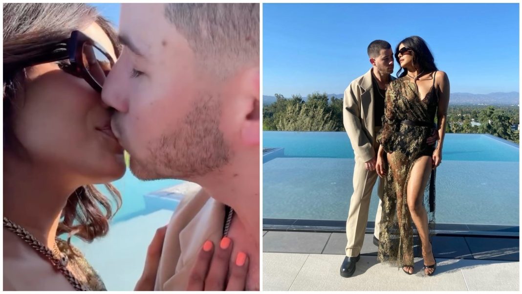 'Oh, Dios mío': los fans citan a Malti Marie mientras su papá, Nick Jonas, besa a su mamá, Priyanka Chopra.
