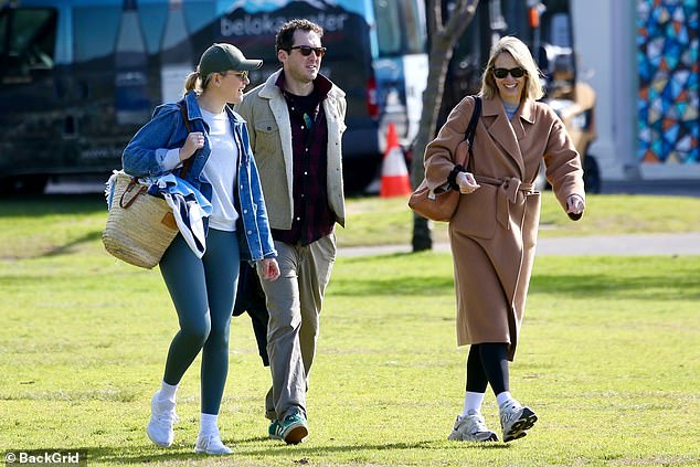 Peter Stefanovic disfrutó de un día divertido con su esposa Sylvia Jeffreys y sus hijos pequeños en Bronte Beach el domingo.