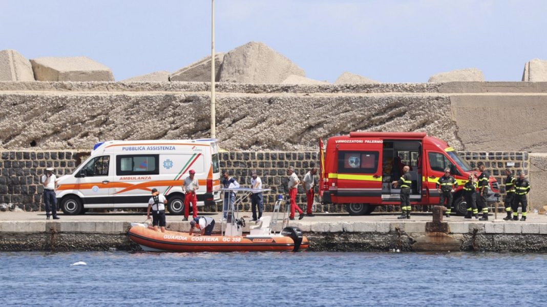 Se reanuda la búsqueda del yate hundido en Sicilia para encontrar a seis personas desaparecidas
