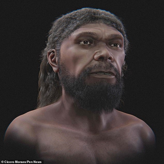 La imagen realista fue producida por investigadores que reconstruyeron el cráneo perteneciente al Homo sapiens más antiguo conocido.