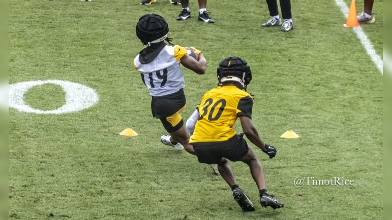 Calvin Austin III Beanie Bishop Jr. Steelers training camp