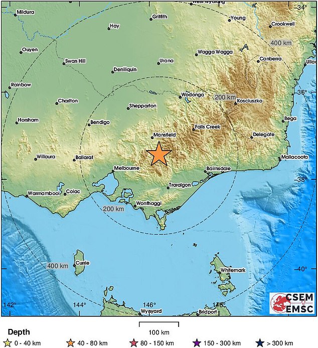 Un terremoto de magnitud 4,1 se produjo cerca de Woods Point, en el High Country de Victoria, a las 3.48 a. m. del miércoles.