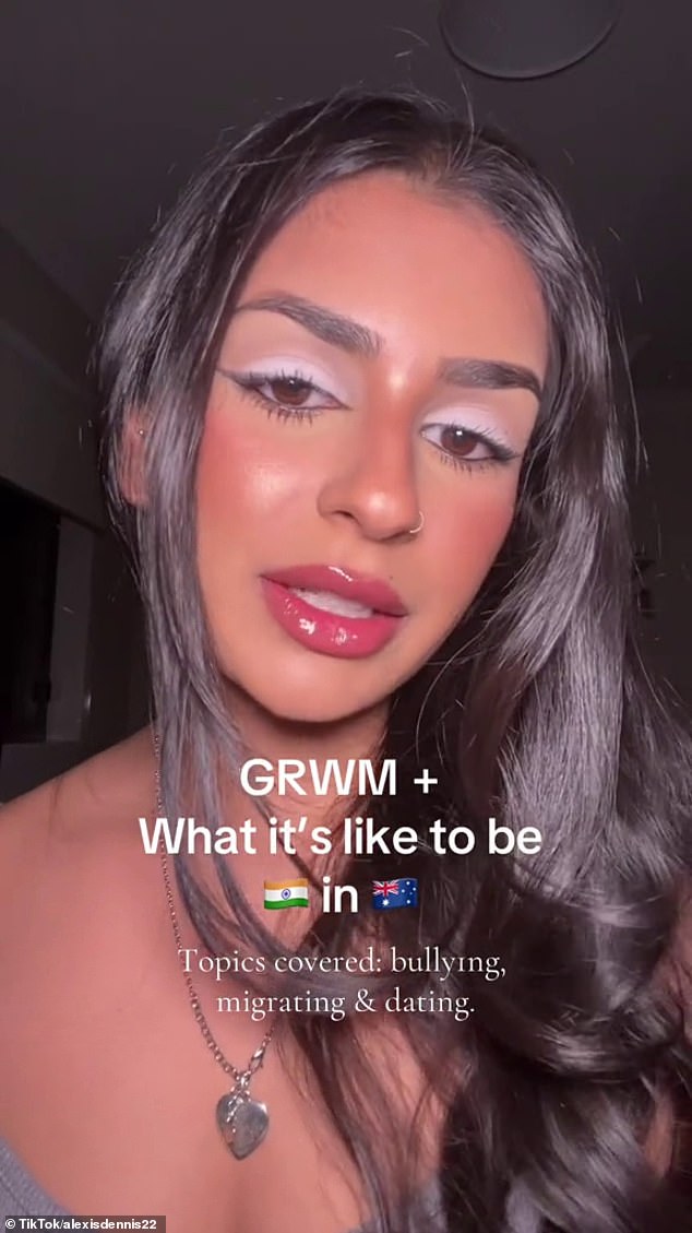 La influencer de TikTok Alexis Dennis dijo que la habían molestado por ser india desde que se mudó a Australia hace 16 años.