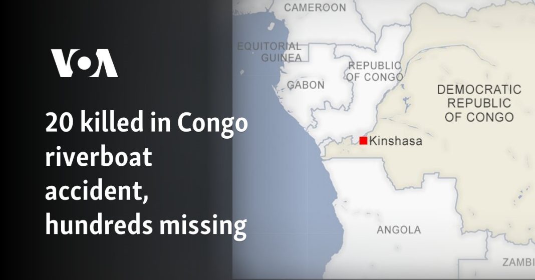 Veinte muertos y cientos desaparecidos en accidente de barco en el río Congo
