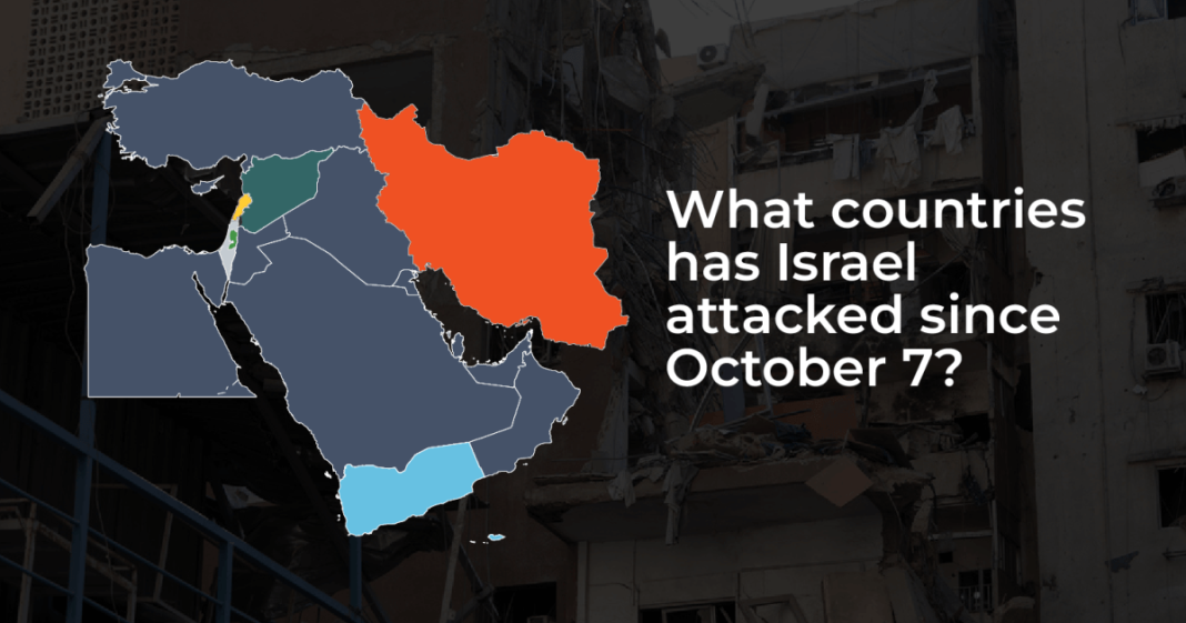 ¿Qué países ha atacado Israel desde el 7 de octubre?
